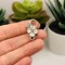 4, 20 or 50 Pieces: Large Silver Flower Lobster Clasps - Double Sided